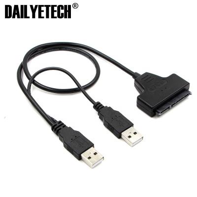 China COMPUTER USB2.0 to SATA 15+7 pin cable adapter 2.0 sata cable for 2.5 inch HDD SSD with flag for sale