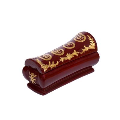 China Keep Ashes Adult Human Casket 43cm Excellent Quality Quality Ceramic Casket Golden Box For Funeral Use for sale