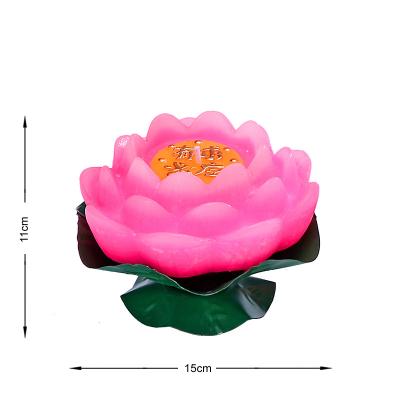 China Offering Buddha Lamp Wholesale Buddhist Supplies 15CM Lotus Candle Factory Supply for sale