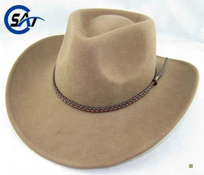 China Australian dobby cowboy hat 100% wool felt, fashion design for sale