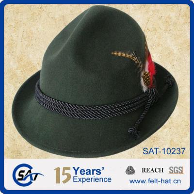 China Trditional JOINT Mens Wool Felt Bavarian Alpine Hat for sale