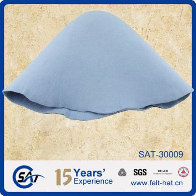 China Character blueberry color wool felt hat body cap hood rocket capeline for sale