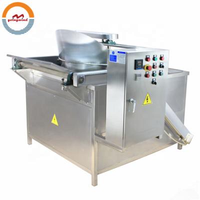 China Automatic commercial vegetable falafel frying machine industrial automatic batch oil fryer gas puri pani chin samosa machine for sale for sale