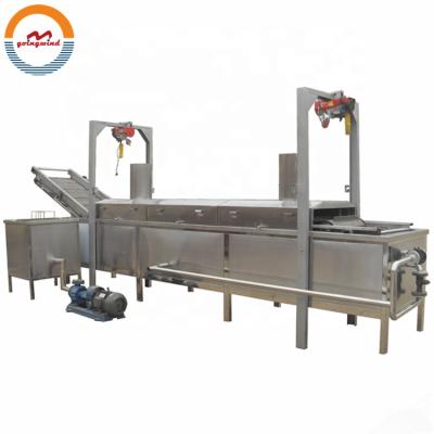 China Commercial automatic vegetable slanty fries frying machine automatic industrial food cassava conveyor belt continuous fryer price for sale for sale