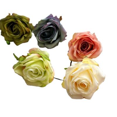 China Artificial Natural Touch Rose Flower Head For Wedding Party Home Decoration for sale