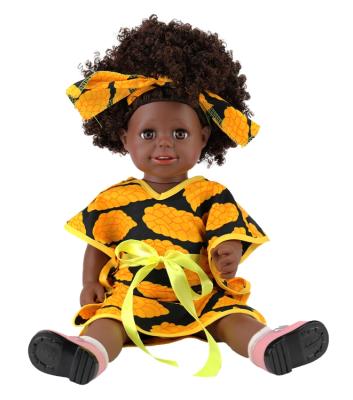 China Factory Direct Selling 12 Inch Vinyl Hot African Black Curly Hair Cute Doll Changeable Clothing With Multiple Changes for sale