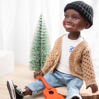 China Changeable Dressing 2021 New Style Children Toys 18 Inch Fashionable Realistic Music Gifts Dolls African Black Doll for sale