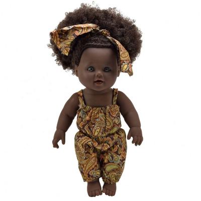 China 2021 Changeable Clothing Vinyl African American Baby Reborn Baby Doll 12 Inch Fashion Doll for sale