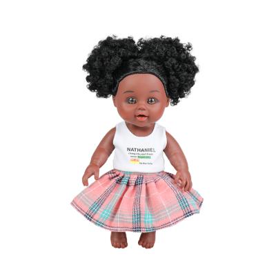 China Fashion Doll Changeable Dressing Popular Cute African American Doll 10 Inch Black Toy Doll Wholesale for sale