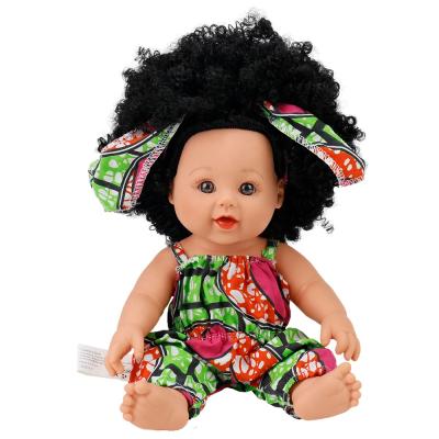 China Changeable Clothing Plastic Children Toy Black Baby 2021 12 Inch Doll Toy For Kids Fashion Girl Doll for sale