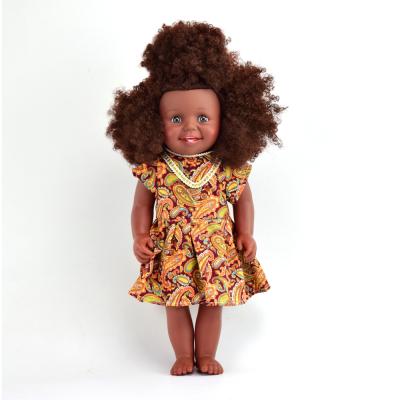 China Changeable Dressing Doll Black Doll Toys 16 Inch American Fashion Girl Plastic Black Doll for sale