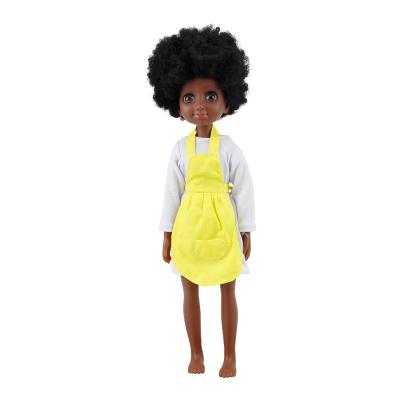 China Wholesale Changeable Dressing 13 Inch Black Doll African American Vinyl Black Doll With Afro Hair, Girl DIY Doll for sale