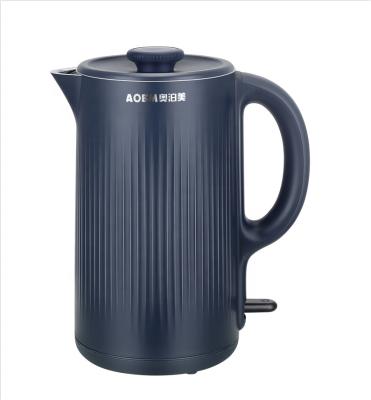 China 1.7L 360 Degree Rotation Base Striped Kettle Separate Lid SUS304 Layer Plastic Stainless Electric Kettle 2 for sale