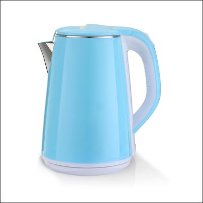 China 360 Degree Rotation 2.3L New Style Bottom Water Heater Blue Electric Hot Water Kettle for sale