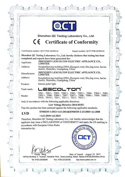 CE - Shenzhen Dimeisi Electric Appliance Co., Ltd.