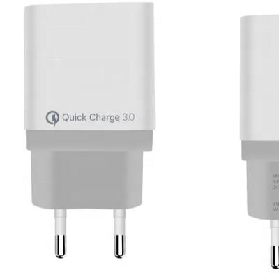 China Portable Fast Charger QC3.0 USB Wall Adapter ONE Plug EU Home Charger for sale