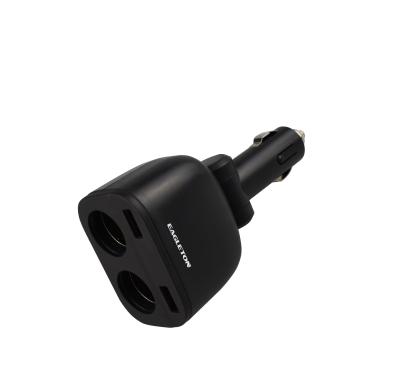 China Foldable Mobile Phone 12V 2USB Car Charger With 2 Port 3A Lighter Car Charger for sale