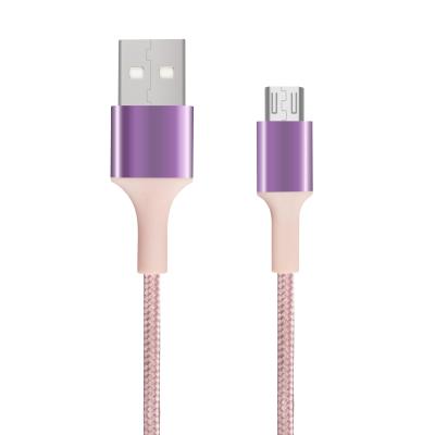 China Types Mobile Phone LED Light Up 2.1A 1m Cables Usb Fast Charging Nylon Braided Cable For Usb Cable for sale