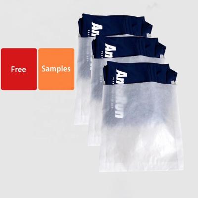 China Recycled Materials Wholesale Custom Printed Small Packaging Bag Wax Coated Paper Bag For Clothing for sale