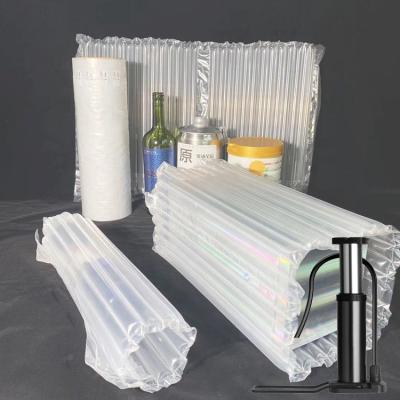 China Waterproof And Shockproof Inflatable Air Column Wrap Plastic Air Cushion Column Pack Protective Custom Bubble Tubing Air Column Film for sale