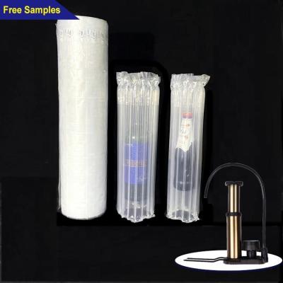 China Waterproof and Shockproof Air Cushion Bubble Film Wrap Inflatable Roll Air Column Roll Packing Bubble Plastic Wrap for sale