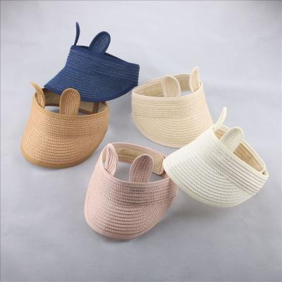 China Picture summer children straw hat in sun visor hat different colors design hat new summer or holiday use for sale