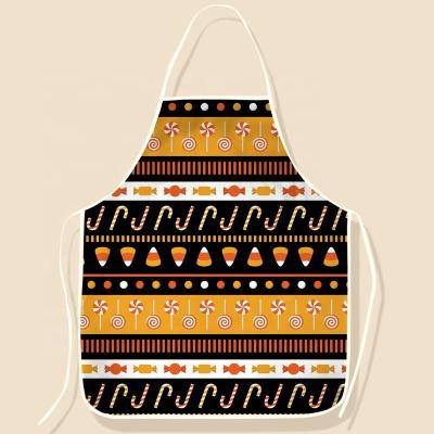 China Custom Design Printing Color Sublimation Printing Cleaning Coffee Cooking Apron Halloween Decoration Gift Accessory for sale