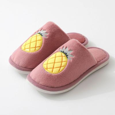 China Disposable Slippers Promotional Coral Fleece Disposable Home Slippers With Embroidery for sale