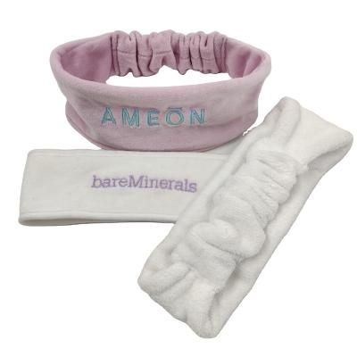 China Custom Women Spa Hairband Salon Cloth Logo Facial Headband for sale