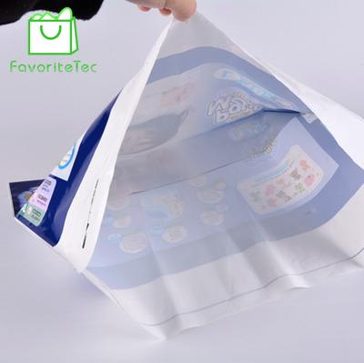 China Safety Custom Color Printing Disposable Baby Diaper Packaging Bag for sale