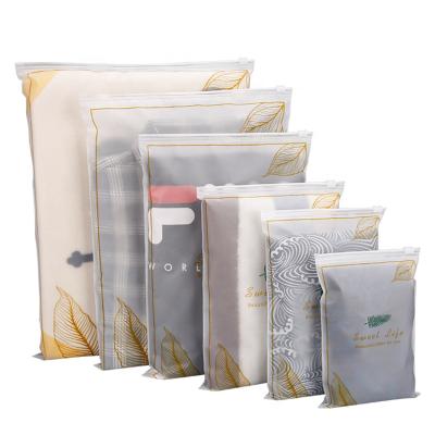 China Security Frosted Slider Bags Matte Zipper Bags For Clothing With Custom Logo for sale