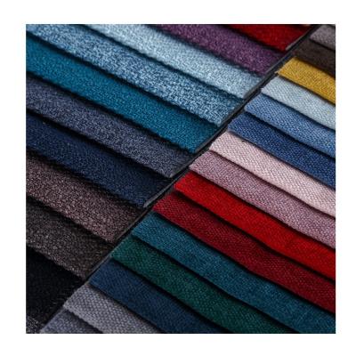 China Water Resistant Upholstery Fabric For Sofa Woven Canvas Textile Fabrics Faux 10%Linen 90% Poly Chenille Sofa Cushion Fabric Sofa Hometextile for sale