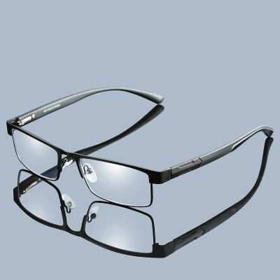 China Blue Light Blocking Women Men Optical Frame Square Metal Fashion Slim Custom Glass Reading Glasses for sale