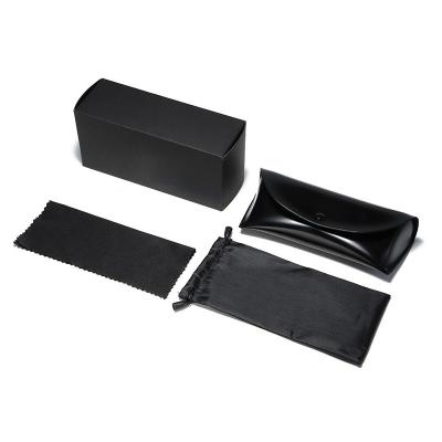 China Leather 2021 Customs Logo Oversize Hard Sunglasses Packaging Case for sale