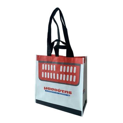 China Handled Sewing cheap recyclable custom logo printed reusable ecological shopping non woven grocery bag for supermarket for sale