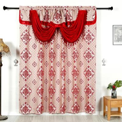 China Flame Retardant Polyester Custom Ready Made Cortins Finished Living Room Curtain Drapes Bedroom Window Panel for sale