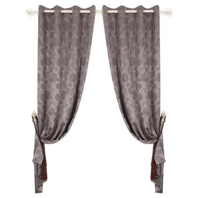 China Living Room Flame Retardant Location Luxurious Jacquard Curtain Drapes Hotel Cortinas for sale