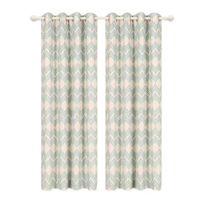 China Technics Fire Retardant Woven High Quality Living Room Printed Cotton Curtain Linen Fabric for sale