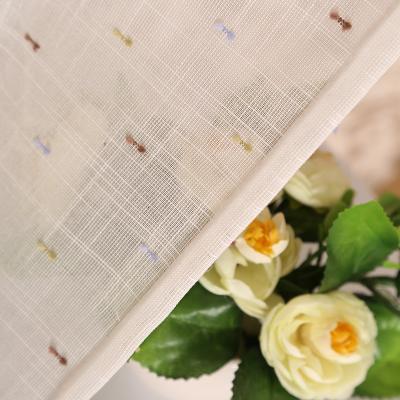 China Beautiful Stylish Polyester Fire Retardant Pure Linen Gauze Curtain Sheer for sale