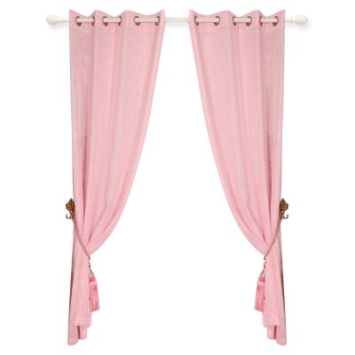 China Fire Retardant Single Eyelet Fabric Voile Single Liner Curtain Drapes Ceiling Drapes for sale