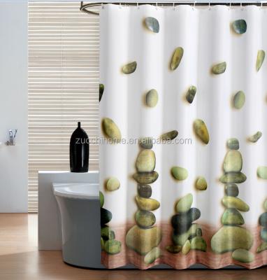 China 100% Polyester Sustainable Fabric Printed Shower Curtain For Bathroom for sale