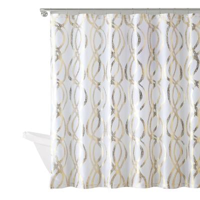 China Wholesale Custom Shower Curtain Printed Ready Made Amazon Style Bathroom Cheap Hot Selling Eco-Friendly American Sustainable Polyester Co for sale