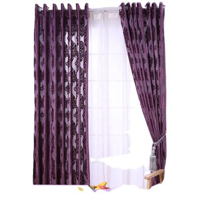 China Hot Sale Europe Purple Velvet Curtains Fire Retardant For Sleeping Room Drapes for sale