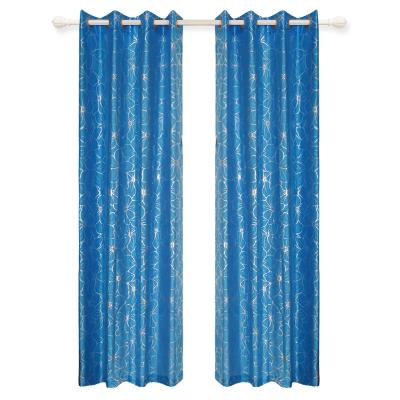 China Modern Colorful Faux Flower Blackout Aluminum Silk Curtain For Window for sale