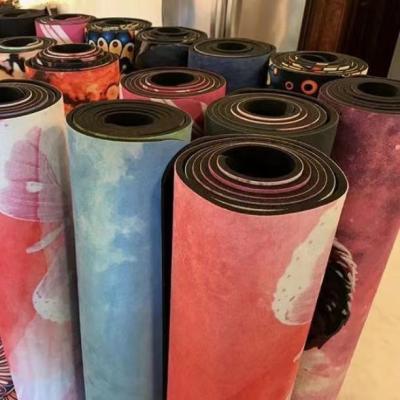 China High Density Microfiber Natural Rubber Suede Mowin Yoga Mat Custom Anti Slip Microfiber Pattern Rubber for sale