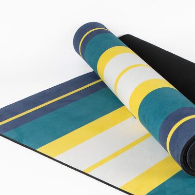 China Eco Friendly Yoga Exercises MOWIN New Low Price Custom Design Printed Rubber Suede Yoga Mat for sale