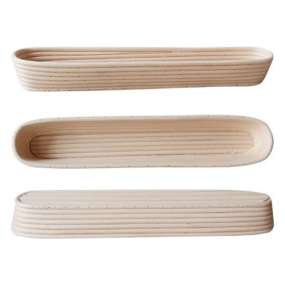 China Sustainable Baguette Banneton Bread Proofing Basket And Extra Long Oval Canvas Basket for sale