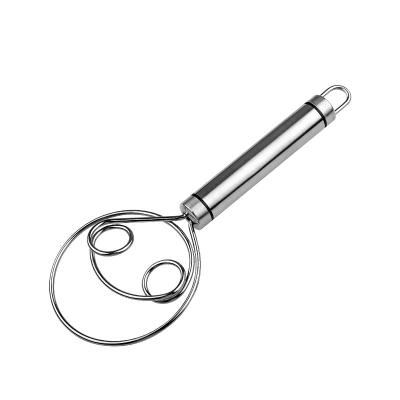 China Viable Short Size Danish Dough Beater Blender Mixer For Cake Dessert Bread Pizza Pastry Food Hand Kitchen Tableware Tool Stainless Steel for sale