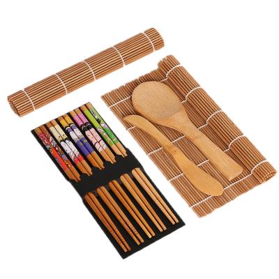 China Stocked Sushi Tableware Sushi Maker Set Tools Item Original Bamboo Storage Eco Making Kit Roll for sale