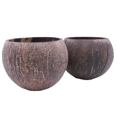 China Sustainable Small Coconut Bowls For Candle Maker Vegan Jars Buddha Plant Organic Plant Pot Decoration for sale